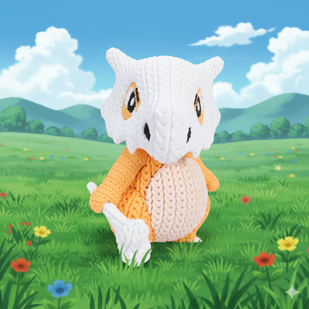 Pokemon Cubone Knitted - Crochet