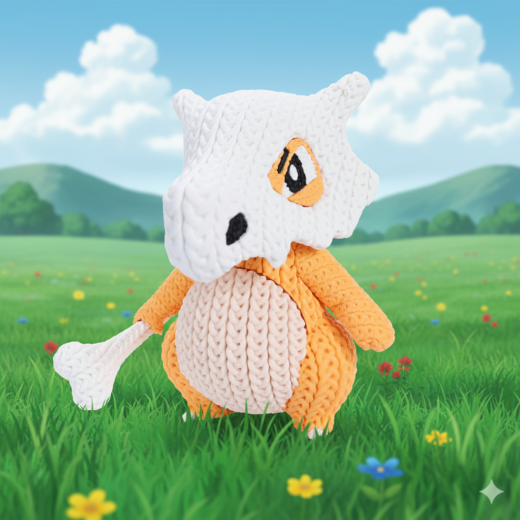 Pokemon Cubone Knitted - Crochet
