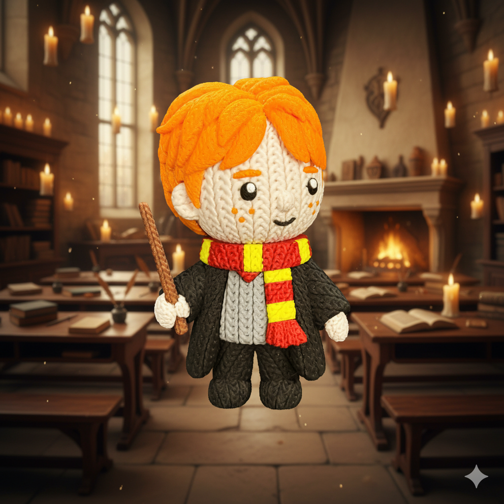 Harry Potter Series Ron Weasley Knitted - Crochet