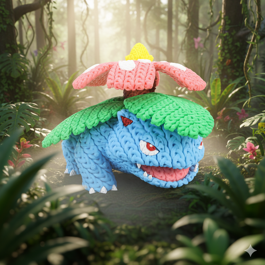 Pokemon Venusaur Knitted - Crochet