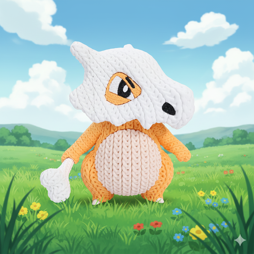 Pokemon Cubone Knitted - Crochet