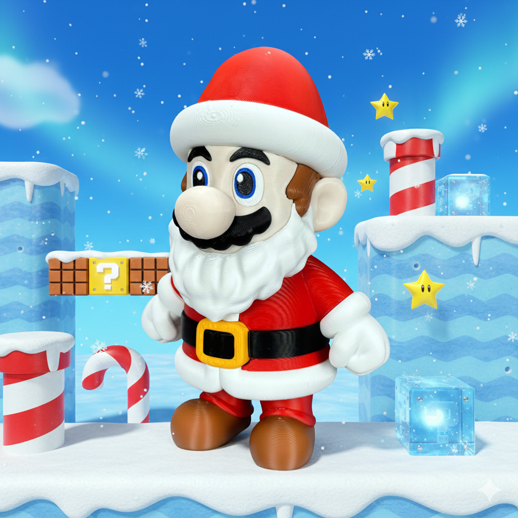 Xmas Special Mario Santa Mario Knitted - Crochet