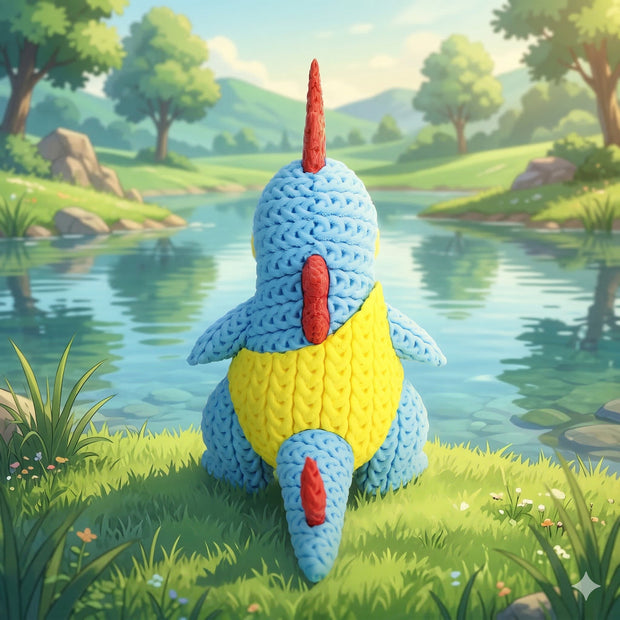 Pokemon Croconaw  Knitted - Crochet