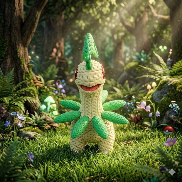 Pokemon Bayleef Knitted - Crochet