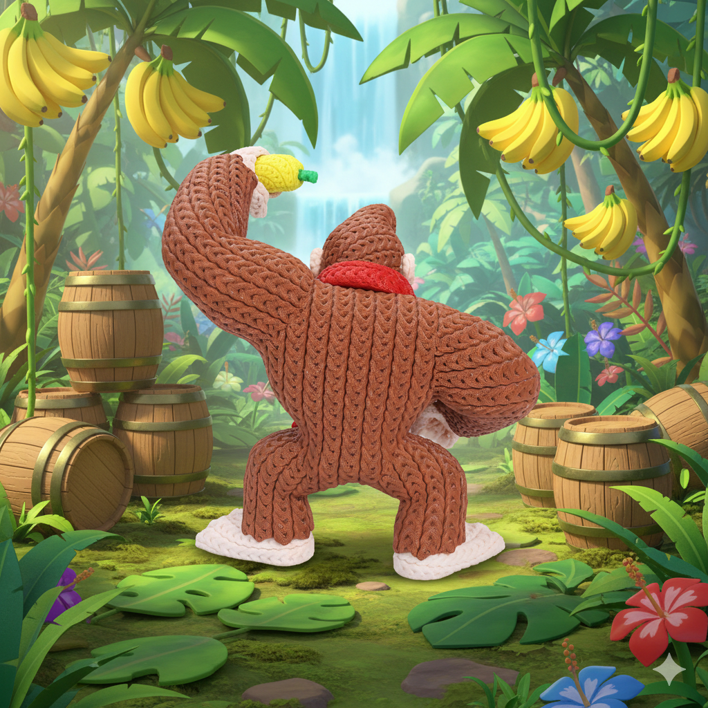 Donkey Kong Knitted - Crochet