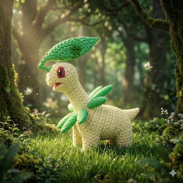 Pokemon Bayleef Knitted - Crochet