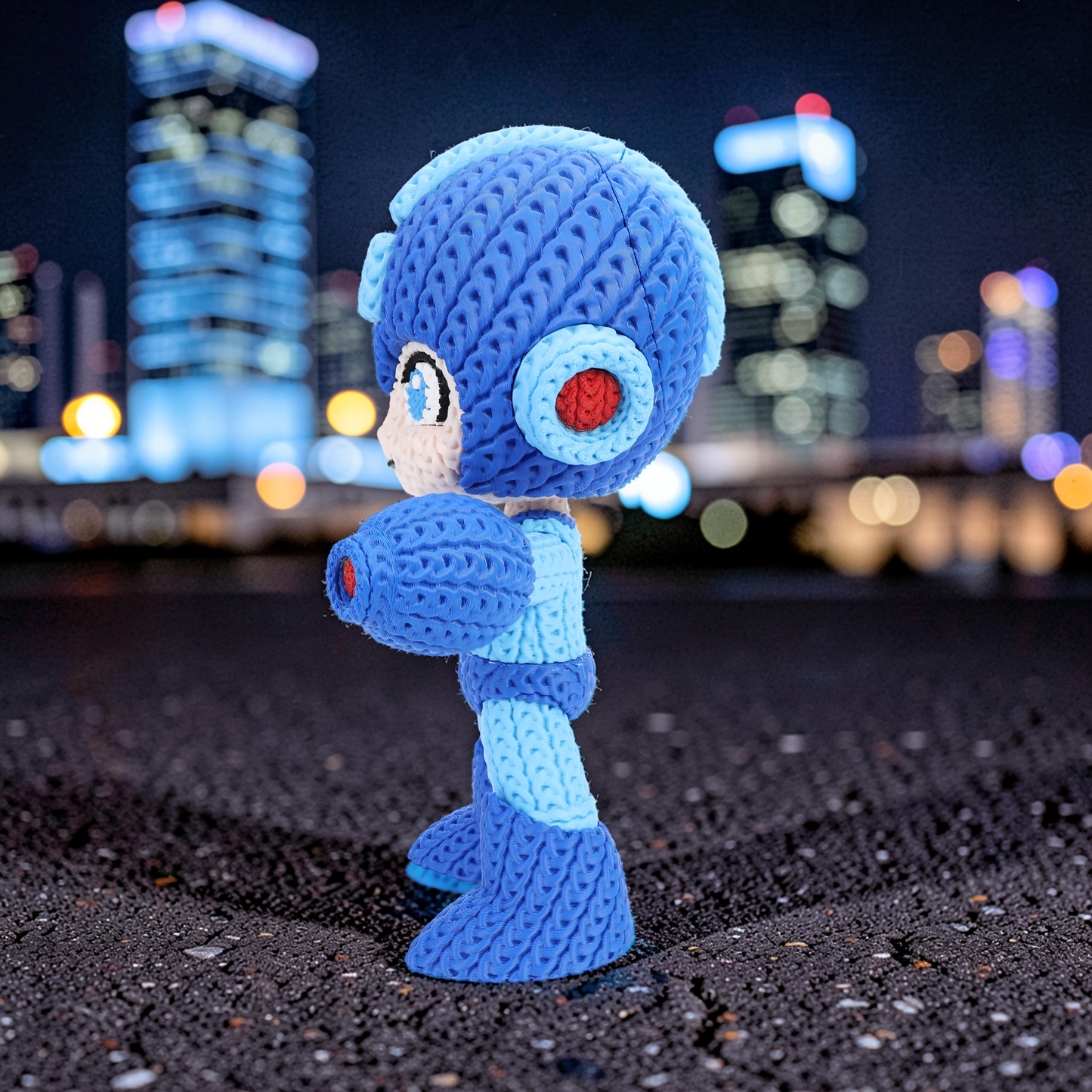 Megaman Knitted - Crochet