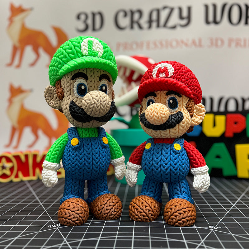 Super Mario Bros - 8" Mario Knitted - Crochet