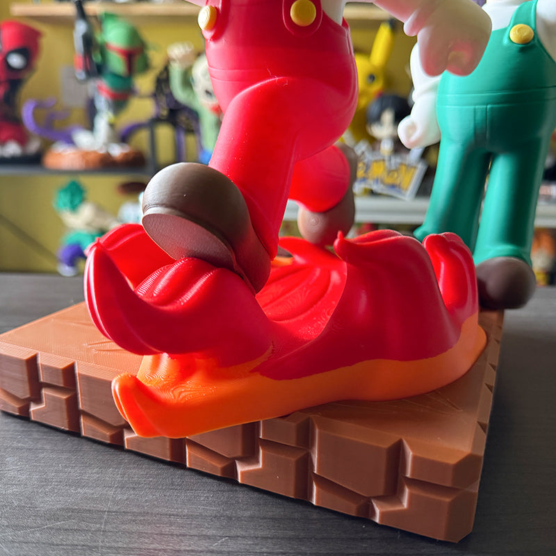Super Maro Bros - Fire Suit 8" Mario Luigi 2-Set