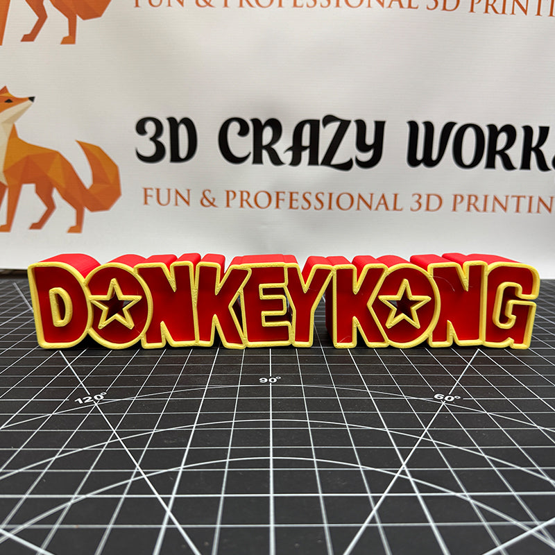 Retro Gaming Art - Donkey Kong Sign