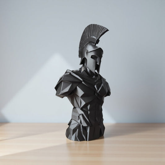Low Poly Spartan Warrior Bust