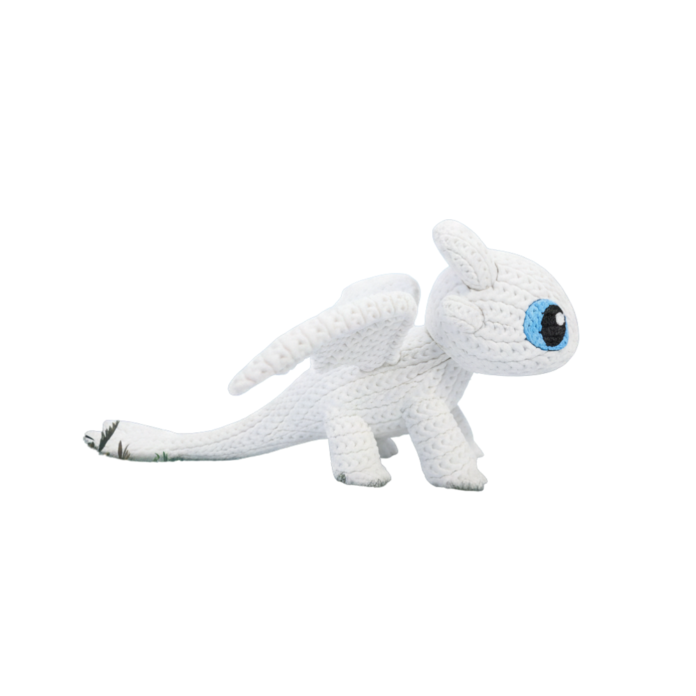 How To Train Your Dragon Light Fury Knitted - Crochet