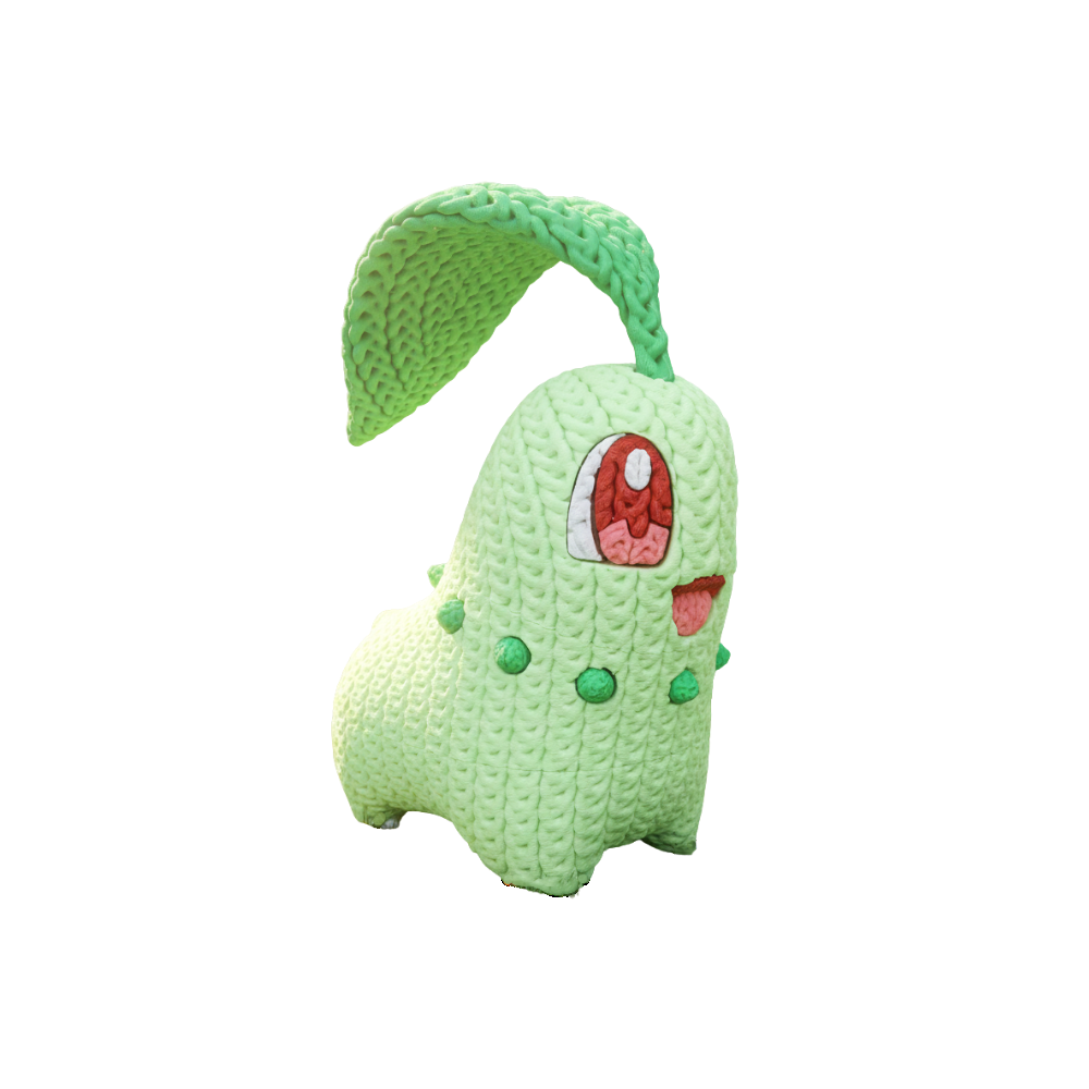 Pokemon Chikorita Knitted - Crochet