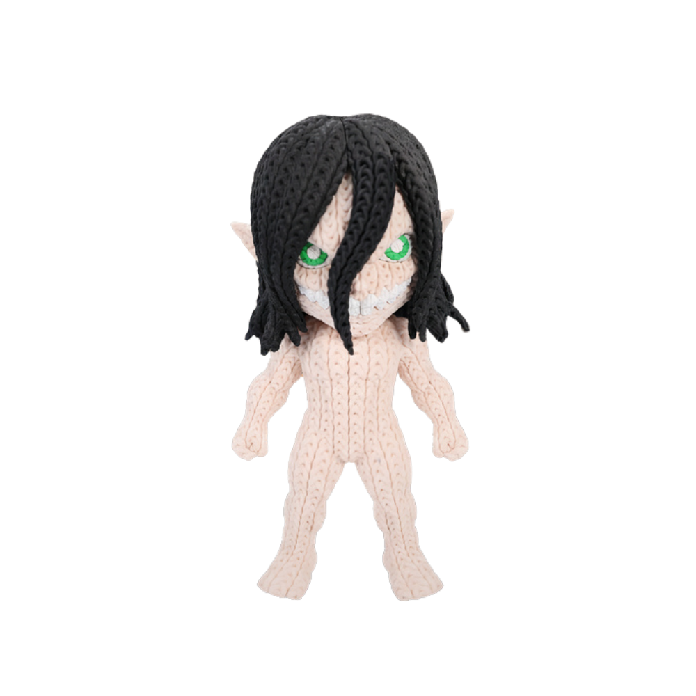 10" Attack on Titan Eren Titan Knitted - Crochet