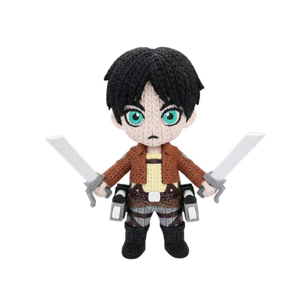 8" Attack on Titan Eren Yeager Knitted - Crochet