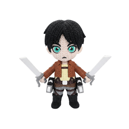 8" Attack on Titan Eren Yeager Knitted - Crochet
