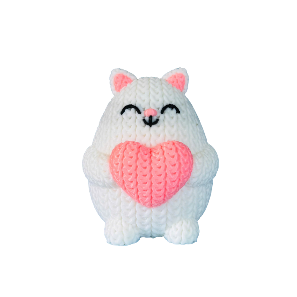 Valentine Cat Knitted - Crochet