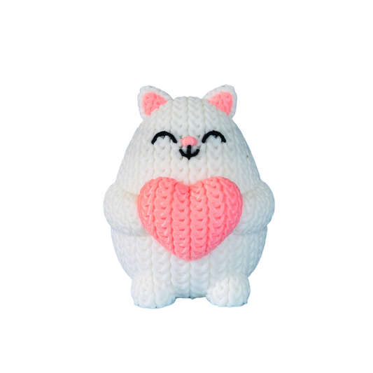 Valentine Cat Knitted - Crochet