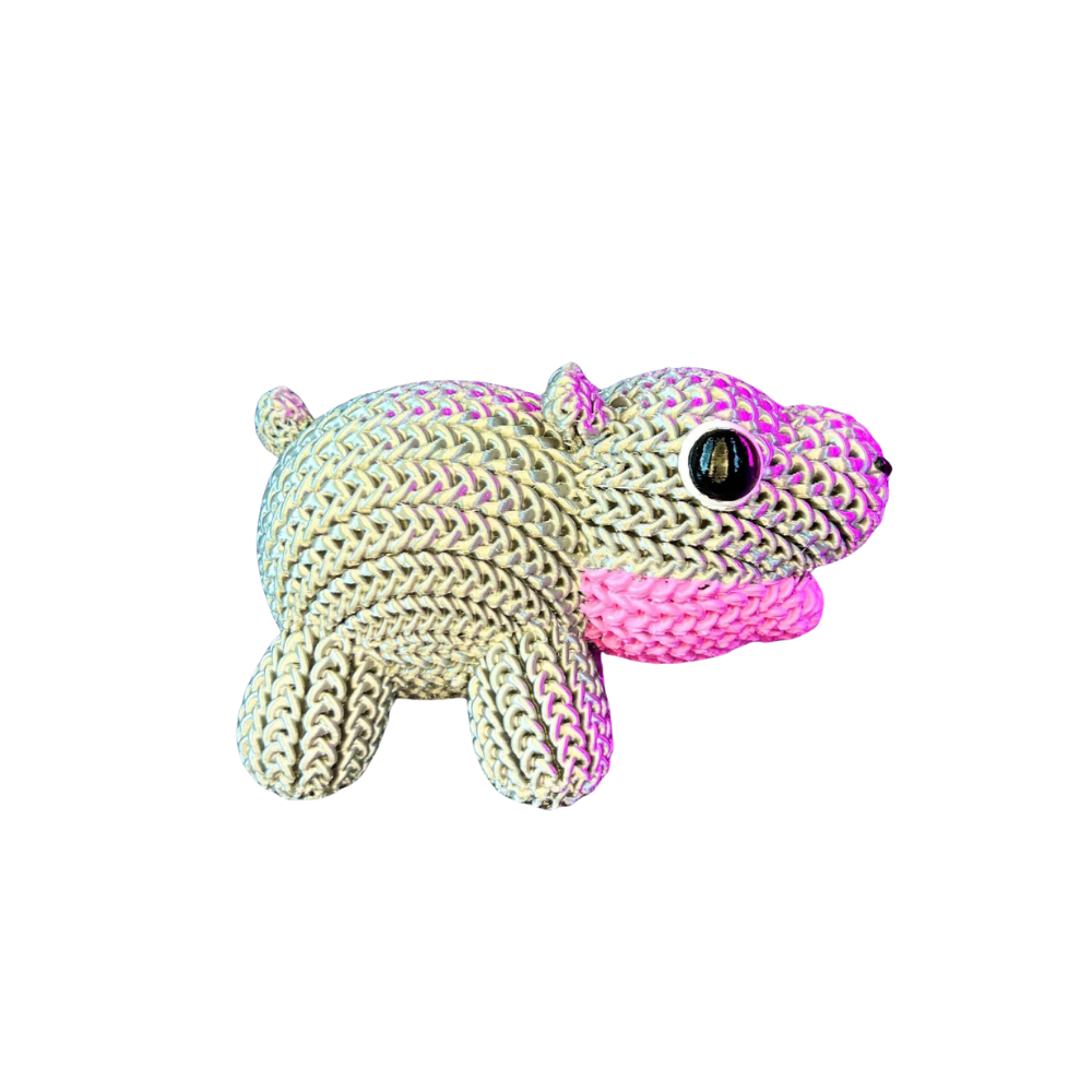 Cute Moo Deng Hippo Knitted - Crochet