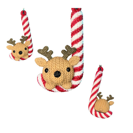 Christmas Tree Decor Deer and Candy Knitted - Crochet