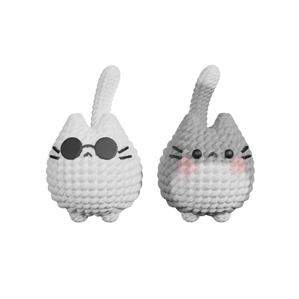 Cute Cat Knitted - Crochet