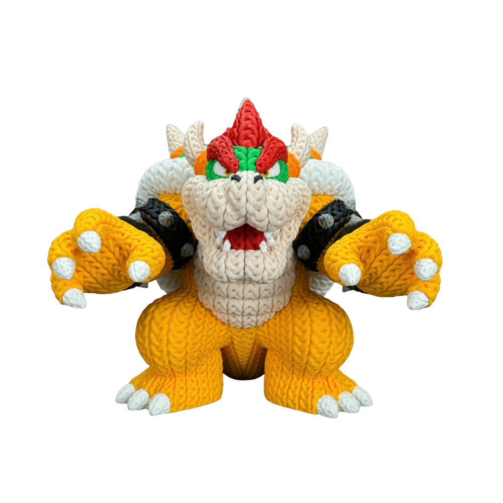 9" Mario Bowser Knitted - Crochet