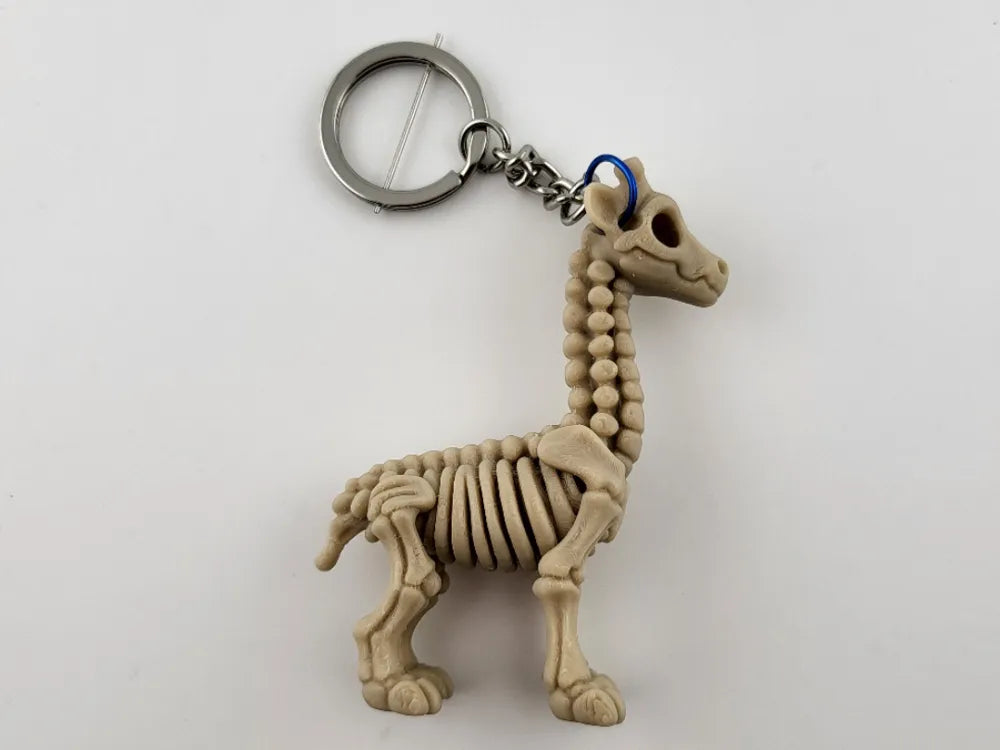 Skeleton Giraffe Keychain Cute Animal Skeleton