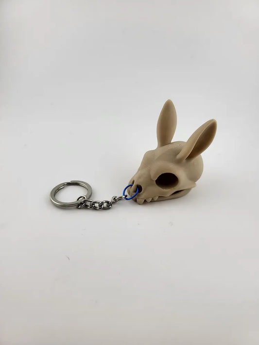 Easter Bunny Skull Keychain