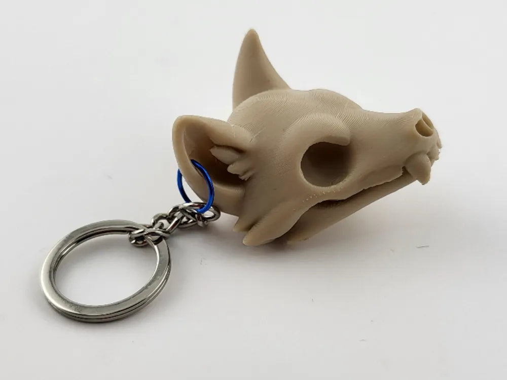 Fox Skull Keychain – Creepy Bone Charm