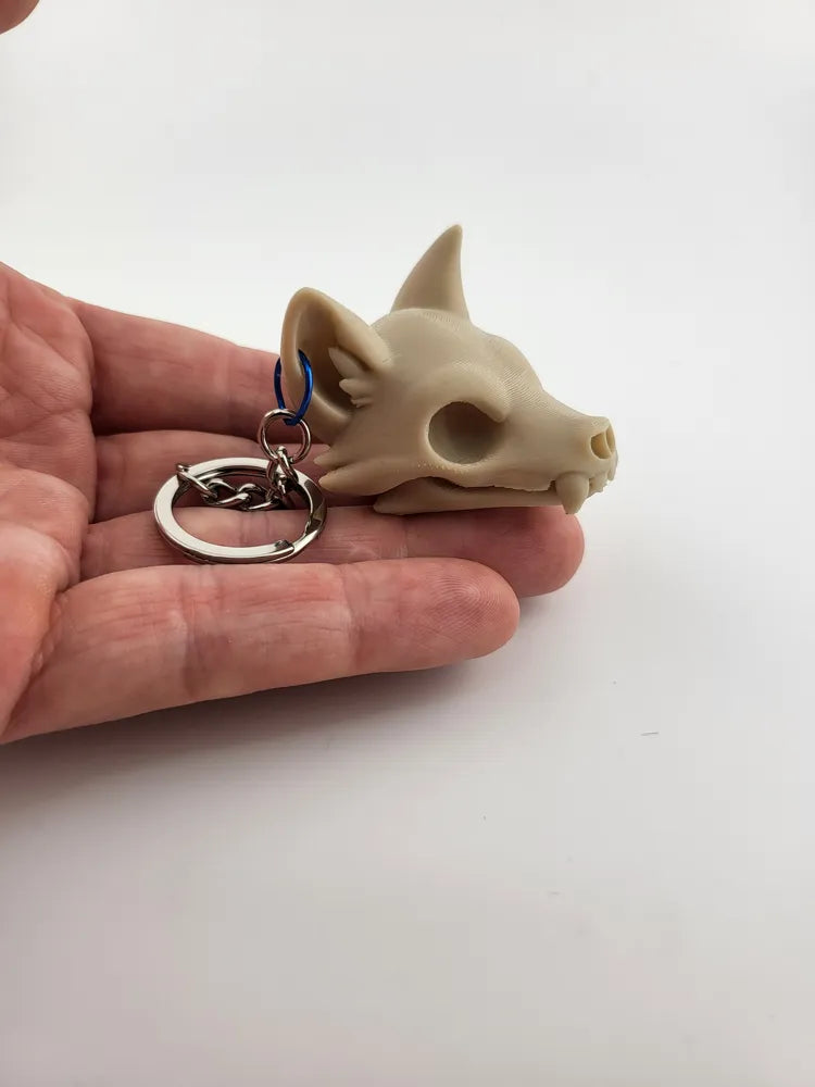 Fox Skull Keychain – Creepy Bone Charm