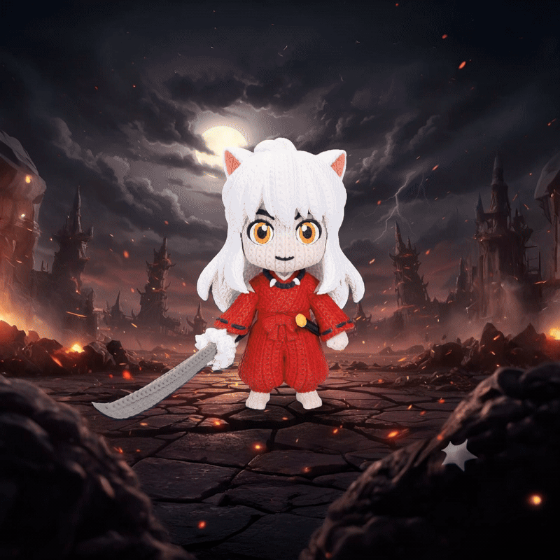 InuYasha Red Kimono Knitted - Crochet