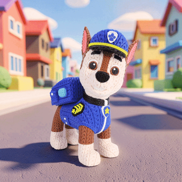 Paw Patrol Chase Knitted - Crochet