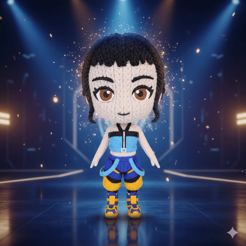 KPop Demon Hunters Zoey Huntrix Knitted - Crochet