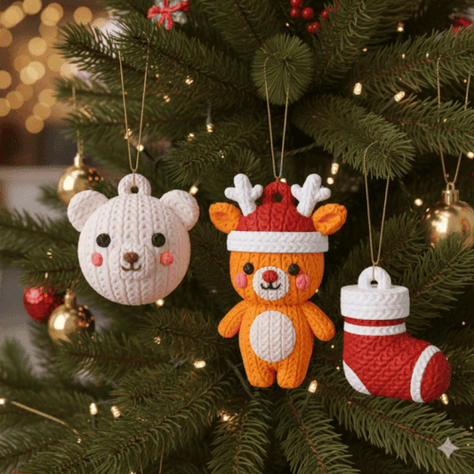 Christmas Ornaments Knitted - Crochet