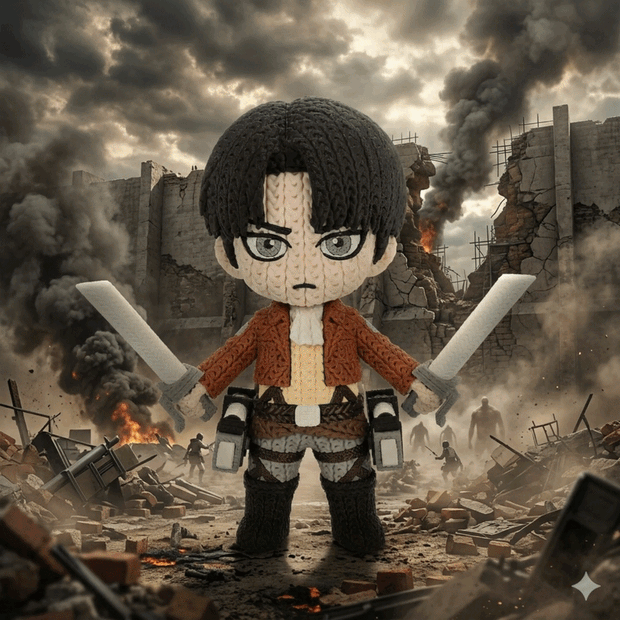 Attack on Titan Levi Ackerman Knitted - Crochet