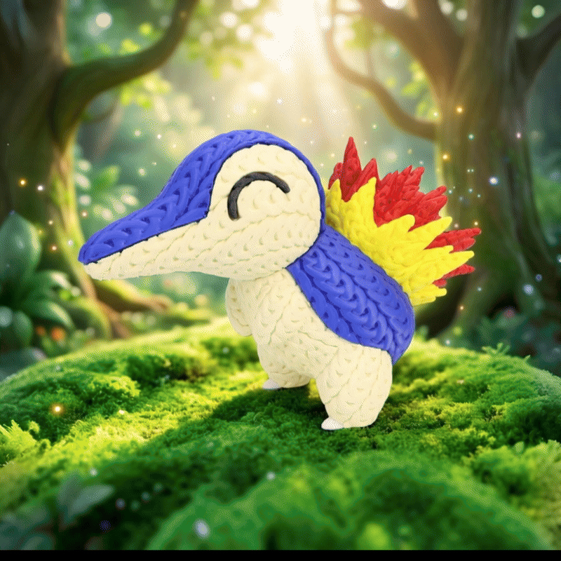 Pokemon Cyndaquil Knitted - Crochet