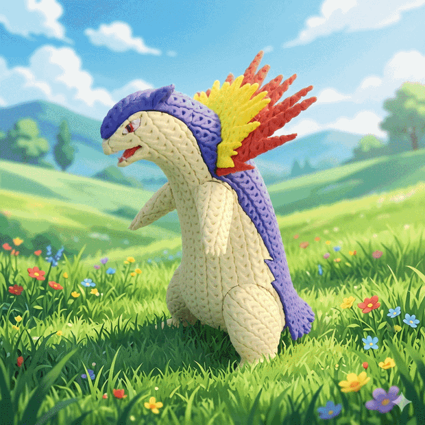 Typhlosion - Fan Art - Knitted Crochet