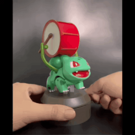 Pokemon Bulbasaur Drum Automata Flexible Articulated