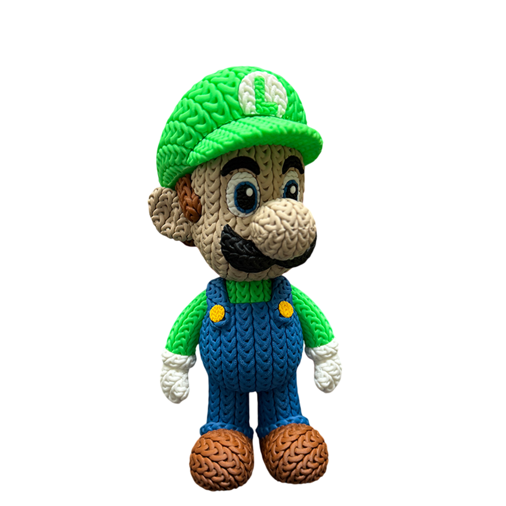 Super Mario Bros - 9" Luigi Knitted - Crochet