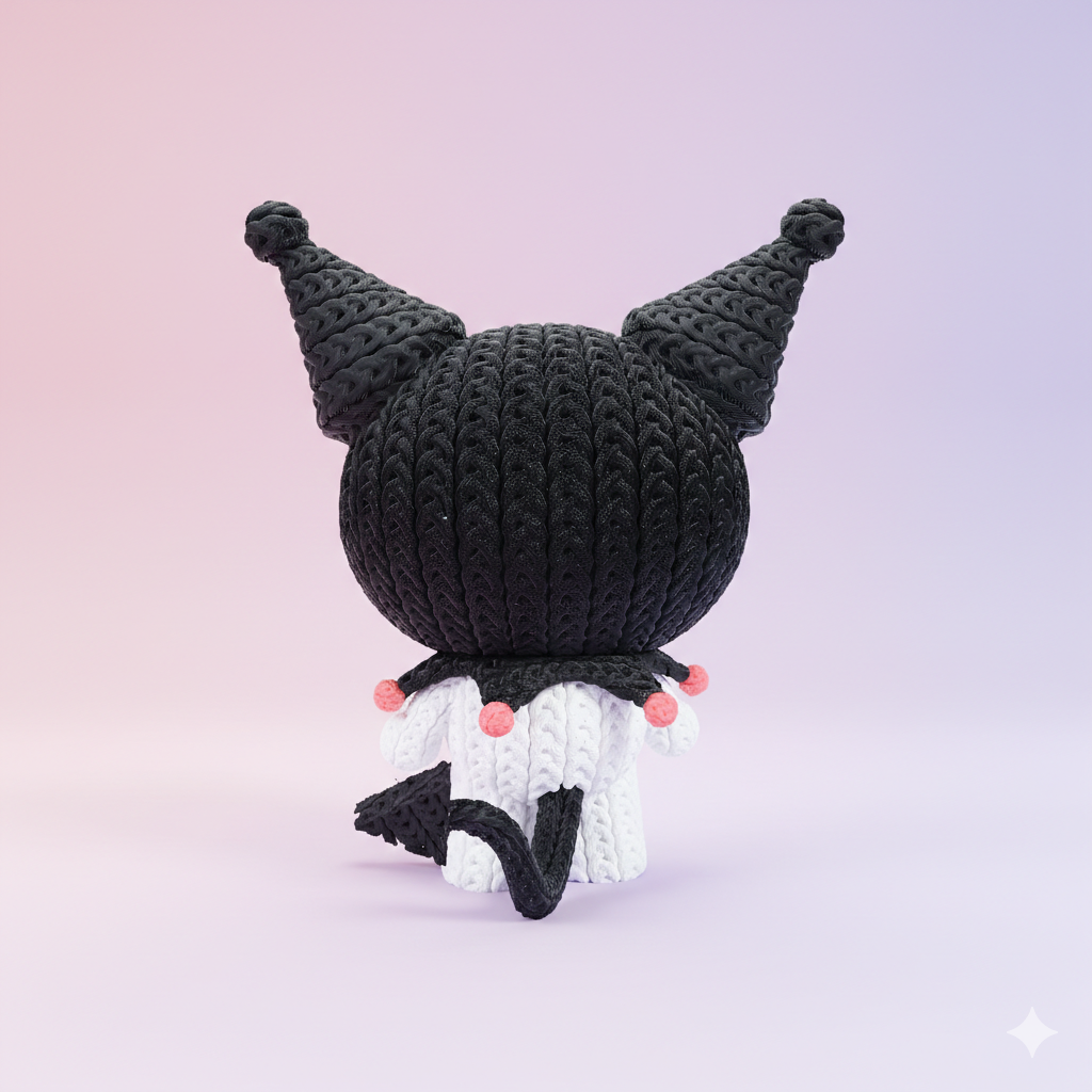 Hello Kitty Kuromi Knitted - Crochet