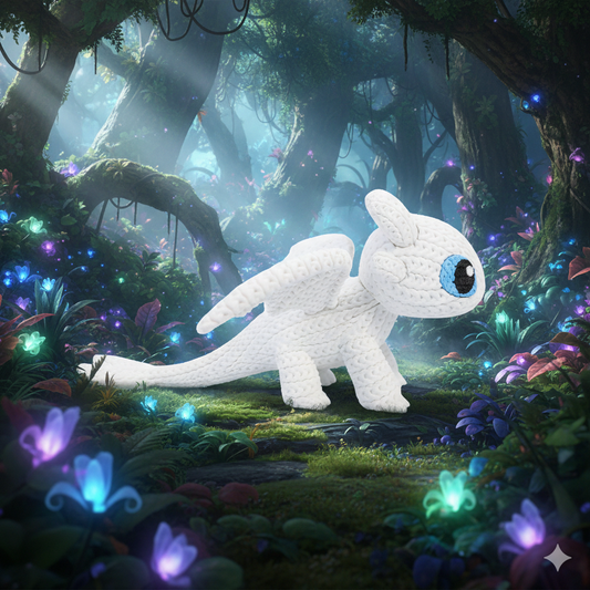 How To Train Your Dragon Light Fury Knitted - Crochet