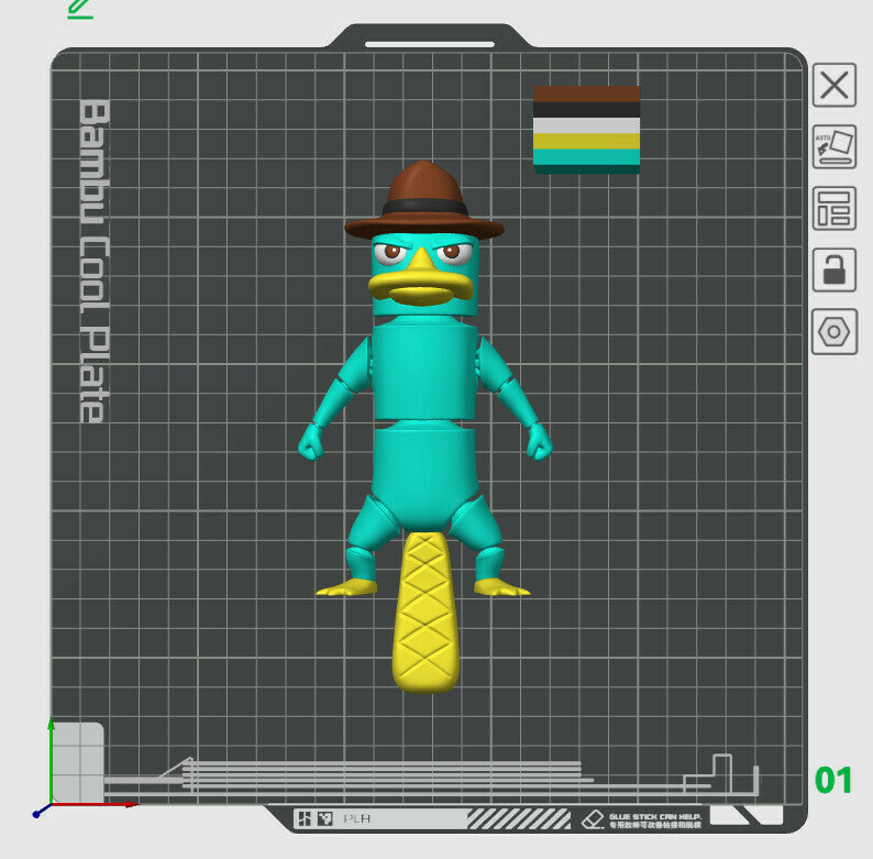 Perry The Platypus Flexible Articulated