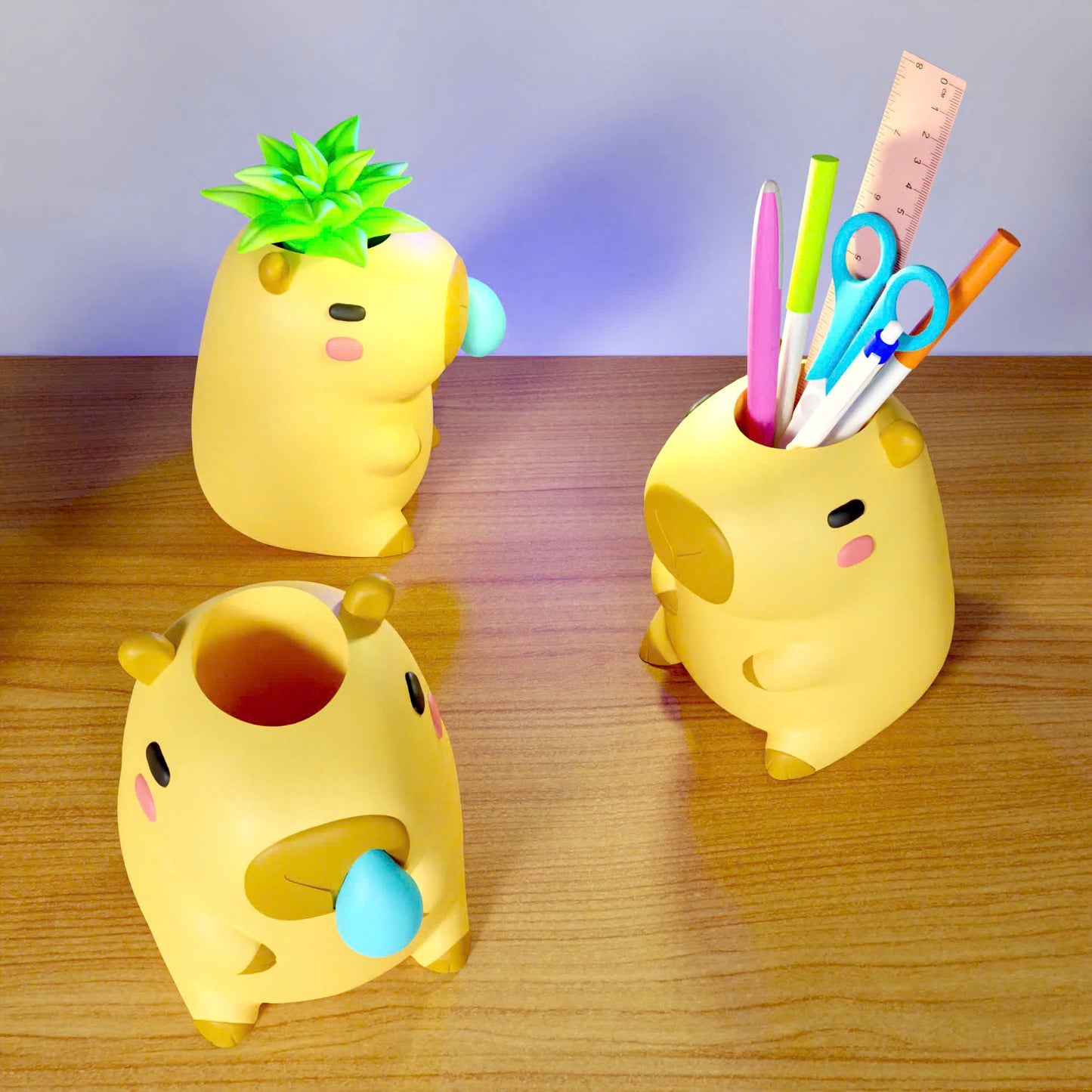 Cute Capybara Pen Holder & Planter
